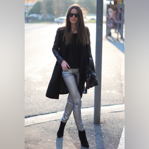 NWT ARMANI Silver Jeans ✨🩶✨ Metallic Denim - Picture 5 of 13